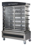 Rôtissoire verticale professionnelle 25.8 ou 51.6 kW - 4 à 8 broches - Capacité de 24 à 48 poulets