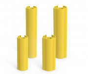 Sabot de protection en polyéthylène pour pied de rack - Ht. 400 à 600 mm - Écartement 75/99 et 100/125 mm