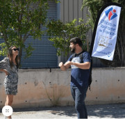 Sac à dos publicitaire avec drapeau