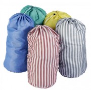 Sac à linge rayé en polyester 70 L - Dim. H1000 x L630 x ?400 mm