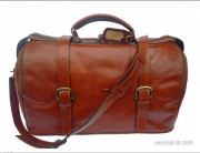 Sac de voyage en cuir avec sangles