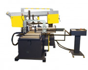 Scie à ruban semi-automatique avec coupe biaise