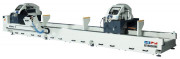 Scie radial double têtes automatique pour profilés aluminium et PVC 550 mm - Avec contrôle servo sur 3 axes - Angles entre 30° et 90°