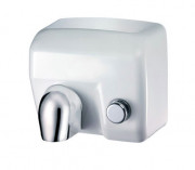 Sèche-mains à bouton poussoir 2400W en inox - Temps séchage 35 sec.