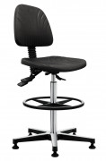 Siège atelier antistatique asynchrone avec repose-pied