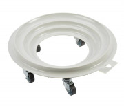 Socle rond 5 roues silence pivotantes chape acier