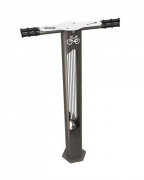 Station de réparation 2 vélos avec pompe de gonflage - H.1370 mm x L.752 mm x P.216 mm