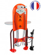 Station de réparation pour vélo et matériels de glisse