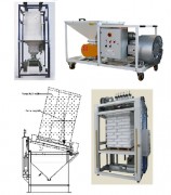 Station vidange big bag à supports chandelles