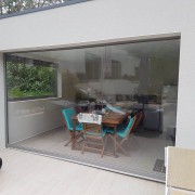 Store vertical ZIP en toile ou cristal transparent