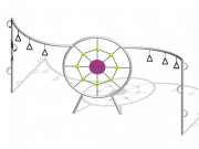 Filet de grimpe pour enfants de 3 à 12 ans - Dim. L513 x P232 x H236 cm