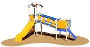Structure aire de jeux pour parcs - 3-12 ans