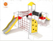 Structure de jeux pour enfant 2 toboggans 3 tours