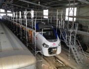Structure échafaudage pour maintenance train - Longueur : 2 x 72 m