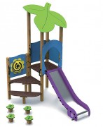 Structure toboggan forêt