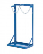 Support porte bouteilles de gaz FETRA - 2 bouteilles de 40-50 litres - Tôle d'acier - 2 chaines de maintien