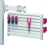 Support panneau d'outils perforé à bras double