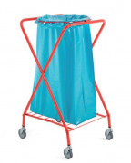 Support porte sac pliable - 120 L - roues ? 80 mm