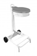 Support sac poubelle mobile à pédale - Capacité 110 L