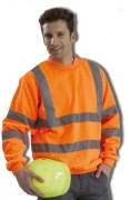 Sweat shirt col rond haute visibilité
