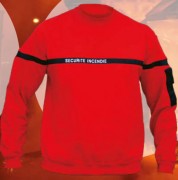 Sweat-shirt col rond sécurité incendie