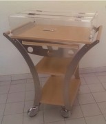 Chariot à fromage et desserts en inox