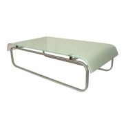 Table basse en verre sablé