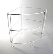 Table d'appoint d'angle en Plexiglas - Hauteur: 61 cm