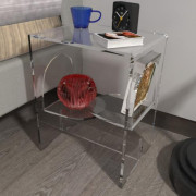 Table d'appoint en Plexiglass - L.40 cm x P.30 cm x H.50 cm