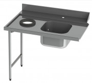 Table d’entrée gauche ou droite avec TVO ? 165 mm - Inox