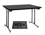 Table de réunion pliante RIMINI rectangulaire - 1200 x 800 mm - Gris