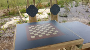 Table de jeux extérieure en bois