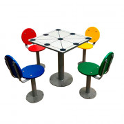 Table de jeux plein air avec dossier