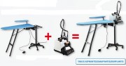 Table de repassage professionnelle 230v - Aspirante, chauffante et soufflante