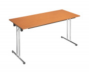 Table de réunion pliante polyvalente - pieds chromés - rectangulaire - plateau mélaminé ép. 19 mm - 140 x 70 cm ou 160 x 70 cm