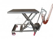 Table élévatrice de manutention sur roues