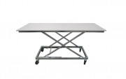 Table ergonomique tri du linge plateau en mélaminé - Charge : 150 Kg - 4 roulettes - Hauteur avec roulettes: 760 à 1225 mm