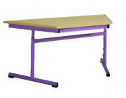 Table maternelle trapèze réglable - Taille réglable 1 à 4 - 120 x 60 x 60 cm - Plateau mélaminé ou stratifié