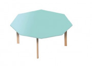 Table octogonale en bois - Diamètre 120 cm - T1 à T6