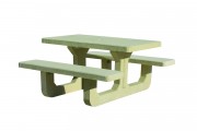 Table pique nique béton - Dim. L150 x l169 x H77 cm