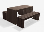 Table pique nique en plastique recyclé