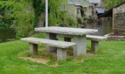 Table pique nique granit et bancs