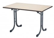 Table pliante mélaminé rectangulaire - L.1200 à 1800 mm - Largeur : 800 mm - Hauteur : 762 mm - Piètement acier