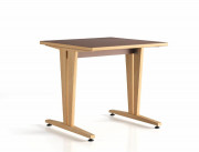 Table pour restaurant à dégagement latéral