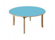 Table ronde en bois pour école maternelle - T1 à T6 - Dim. ?1200 mm