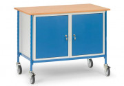 Servante d'atelier mobile avec 2 placards à serrure