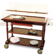 Table roulante desserte restaurant avec coupole - 3 plateaux