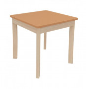 Table d'école carrée en bois - Dim. 60x60 cm - Taille 1 à 6