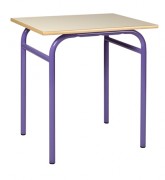 Table scolaire classique RAJA - 1 ou 2 places -Taille 4 à 7 - Dim. 70 x 50 cm ou 130 x 50 cm - Plateau mélaminé ou stratifié