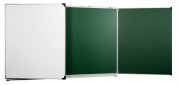 Tableaux scolaire triptyque blanc et vert